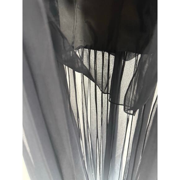 VTG BCBG Max Azria Dress Women 8 100% Silk Fringe Chiffon Ombre Strapless Y2K - Picture 5 of 8